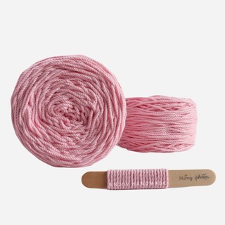 Dây thừng macrame cotton màu hồng phấn 3 xoắn, 3mm / 5mm