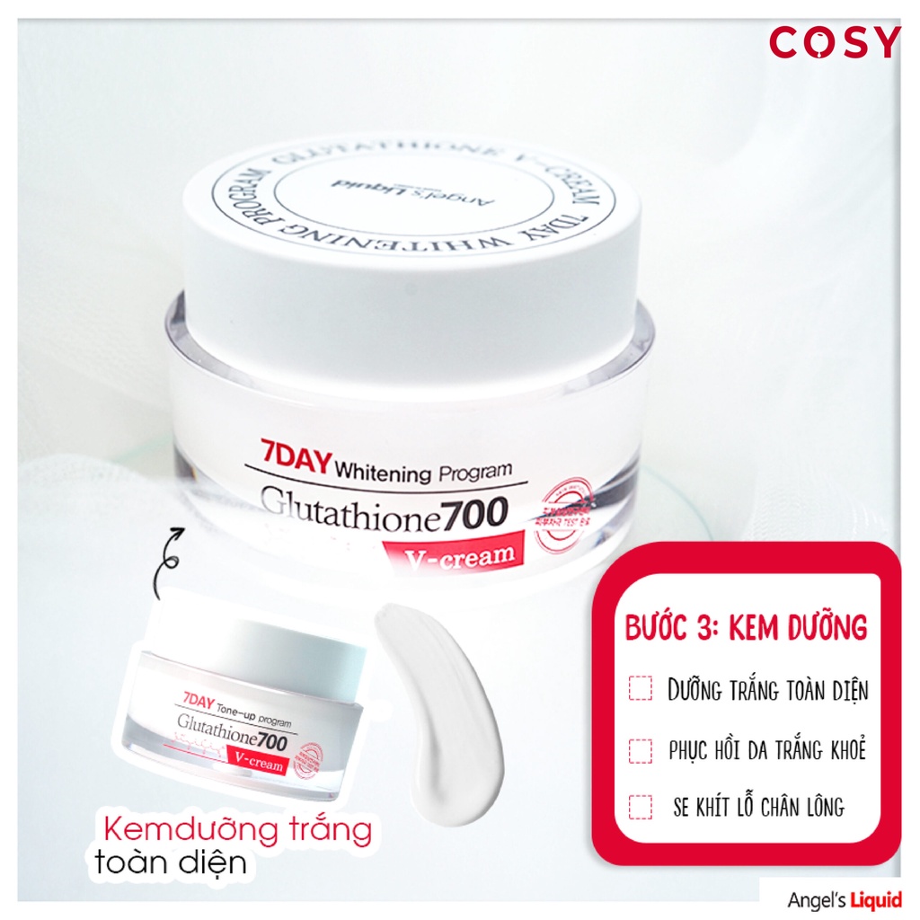 Kem dưỡng trắng da 7DAY GLUTATHIONE 700 VCREAM ANGEL'S LIQUID