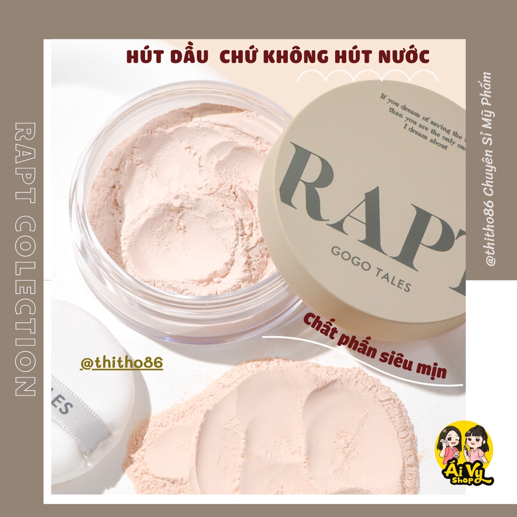 Phấn Phủ Bột Kiềm Dầu GOGO TALES Rapt Misty Makeup Powder GT465 - GOGOTALES