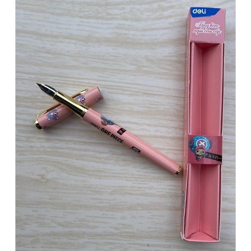 Bút máy Deli hình One Piece luyện chữ đẹp Q892_Tặng kèm 1 ngòi thay