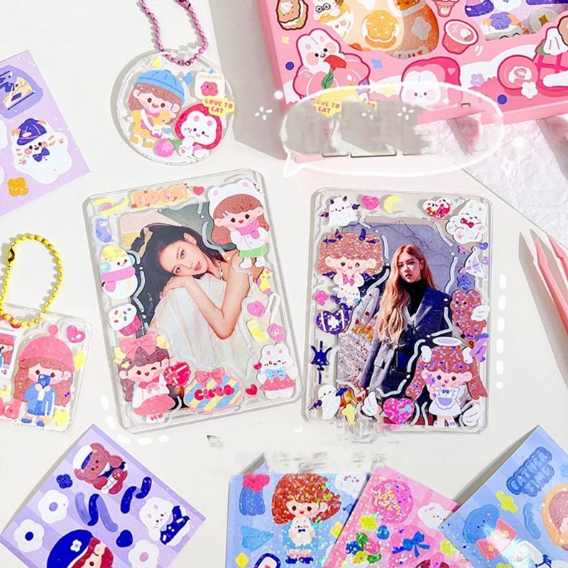 Sticker Lấp Lánh Phong Cách Hàn Quốc Trang Trí DIY Laptop, Sách Vở Học Tập