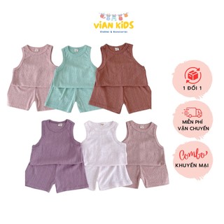 Bộ ba lỗ cotton organic xuất Nhật cho bé size 9-16kg