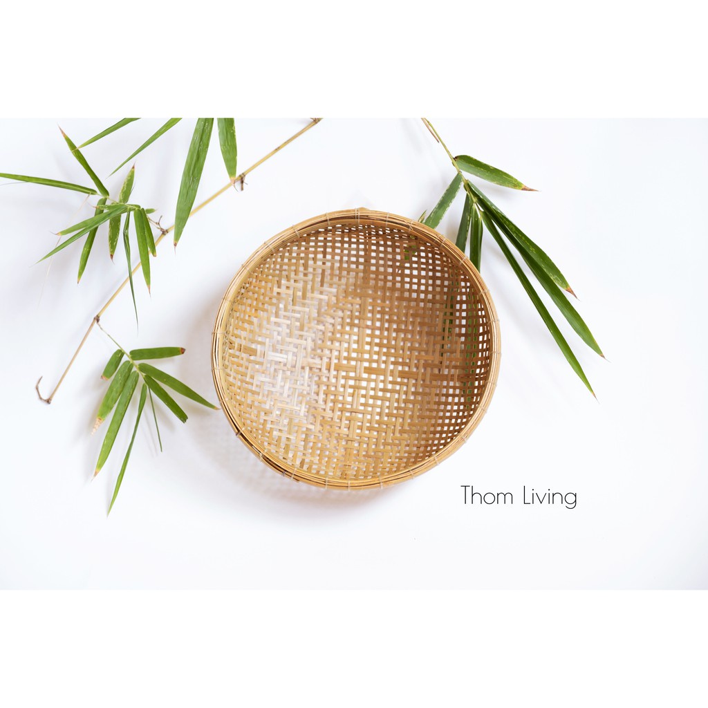 Rổ tre  đan thưa đựng trái cây rau củ thân thiện môi trường