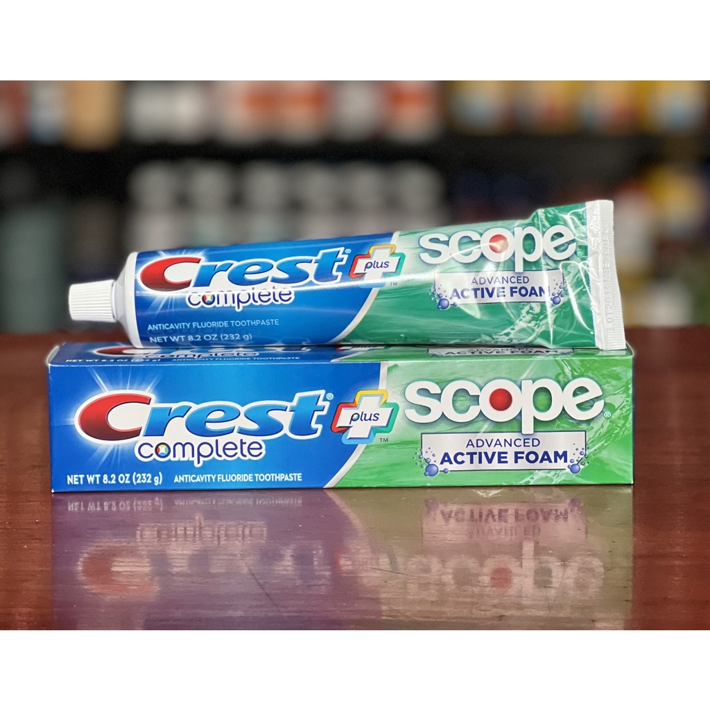 Kem đánh răng Crest Scope complete Extra Whitening Scope