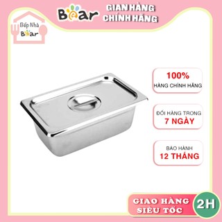 Khay inox đựng topping, đồ thực phẩm inox bếp nhà bear