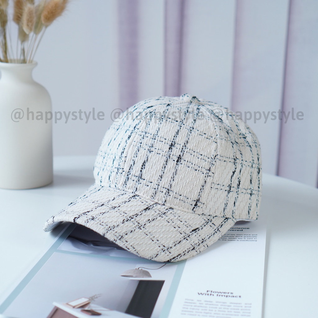 Mũ lưỡi trai ❤️ Nón kết trơn vải bố xước cao cấp form unisex nam nữ N115 - Happy Style