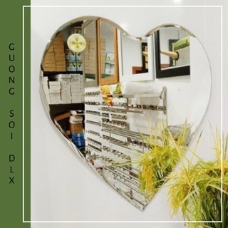 Gương Treo Tường Trang Trí Hình Trái Tim Nghệ Thuật GS226 60x64cm [ Ảnh Thật ]