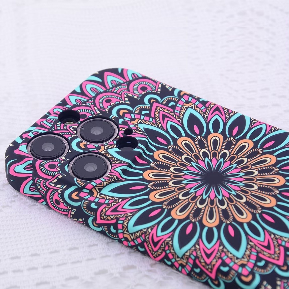 Ốp Điện Thoại TPU Mềm Dạ Quang In Hình Hoa Cho iPhone 11 11Pro 12 12Pro 13Pro Max