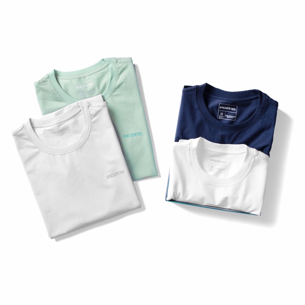Áo Thun cổ tròn Basic Màu Xanh, Áo thun vải Cotton tự nhiên cao cấp co giãn 4 chiều chuẩn form có 4 màu