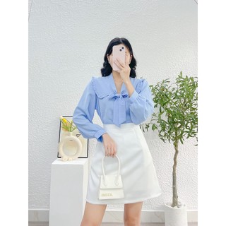 Áo sơ mi bâu bèo cột nơ mypstore