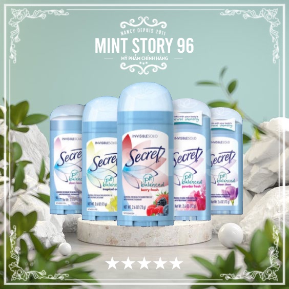 Lăn Nách Khử Mùi Secret USA Cho Nữ Invisible Solid P&G