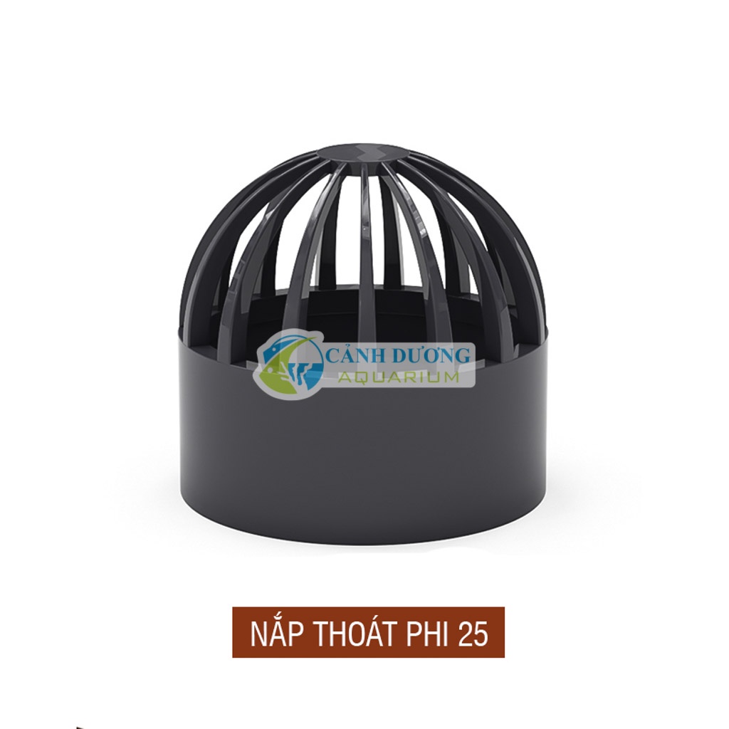 Nắp thoát màu đen ĐEN cho ống U-PVC Phi 32-25-20 chuyên dùng cho hồ cá