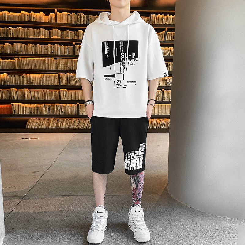 BỘ THỂ THAO MẶC NHÀ ĐI CHƠI CÓ NÓN NGẮN TAY CHẤT THUN CO DÃN FORM RỘNG THOẢI MÁI