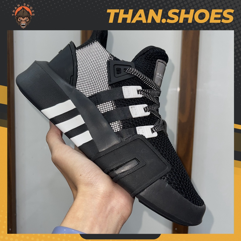 Giày EQT Basketball Adv Running Black, EQT Đen Phản Quang Than.Shoes - Than.Shoes