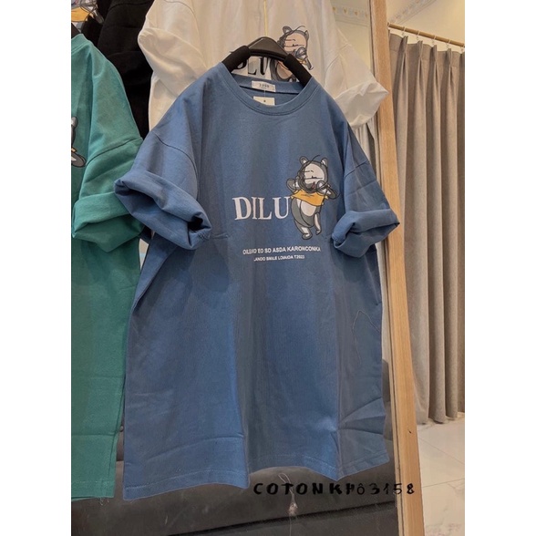 Áo Phông Cotton Khô 3158 Form Rộng Nam Nữ Tay Lỡ Unisex DILU