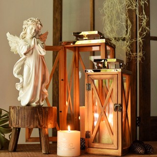 Bộ 2 Lồng Nến Đèn Bão Gỗ Lớn Trang Trí Sự Kiện Cưới Hỏi, Homestay, Nhà Hàng, Khách Sạn - LN018 (ảnh + video thật)