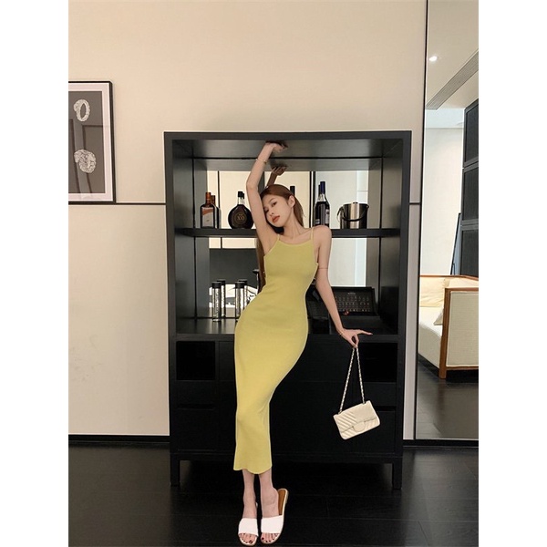 VÁY BODY 2 DÂY LEN CO DÃN ÔM DÁNG