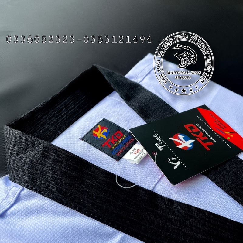 VÕ PHỤC K-TKD EXTRA VẢI SỌC TĂM