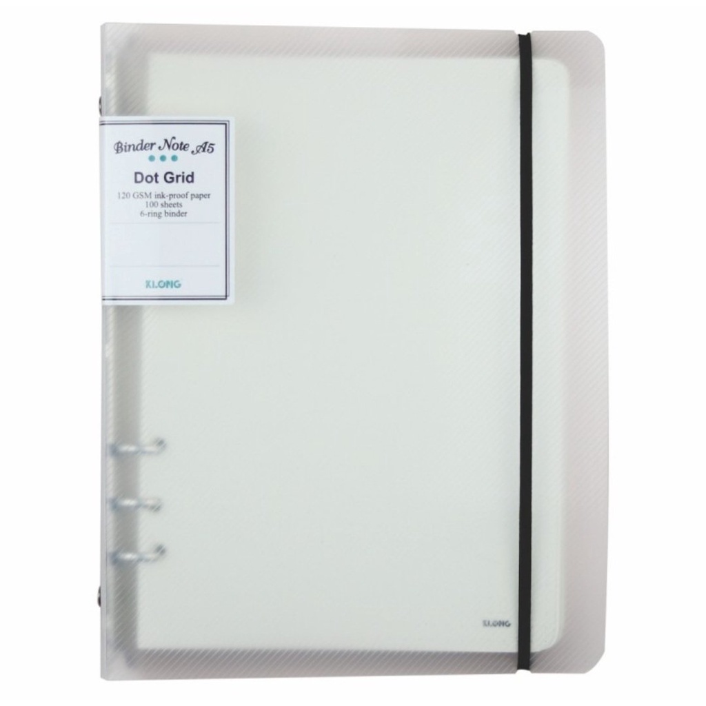 Sổ còng binder Klong A5 ruột chấm Dot grid 100 tờ - 200 trang dễ thay giấy, MS 995