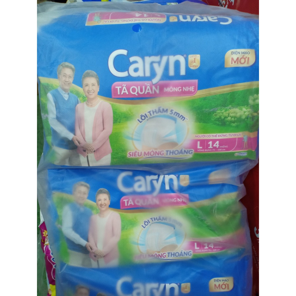 Tã quần người già Caryn M16 /L14 /XL12 miếng