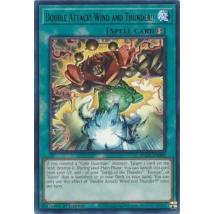 Thẻ bài yugioh double attack! wind and thunder!! - maze-en008 - rare 1st edition