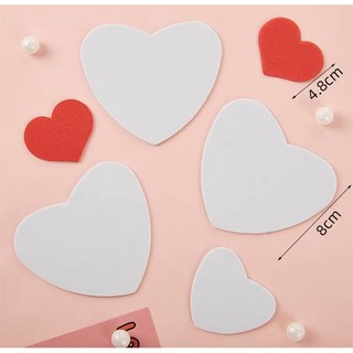 Set topper mica 4 trái tim trắng 2 trái tim đỏ