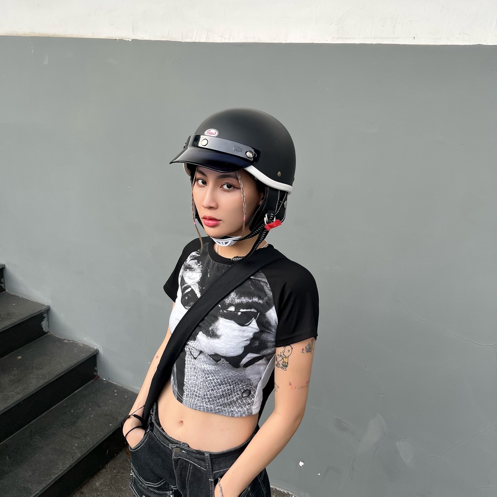 Mái che gắn mũ bảo hiểm Raw Round chính hãng - ArrowShop