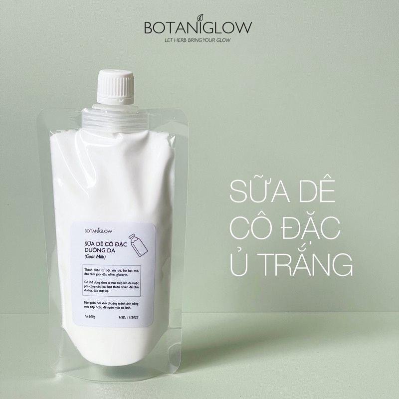 Túi Sữa Dê Cô Đặc Ủ Trắng Dưỡng Mịn Da 200ml
