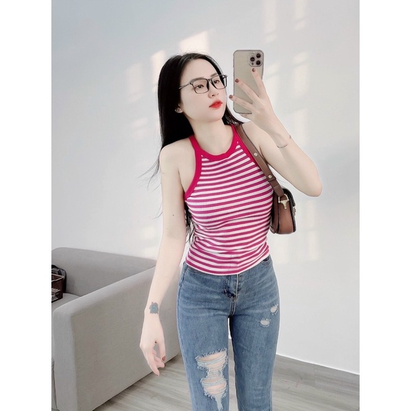 Áo hai dây sọc gân