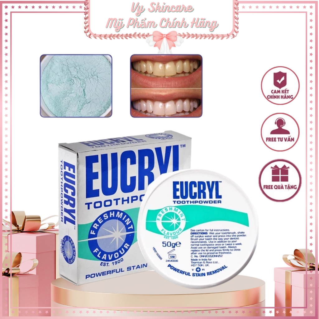 Bột Tẩy Trắng Răng Eucryl Tooth Powder
