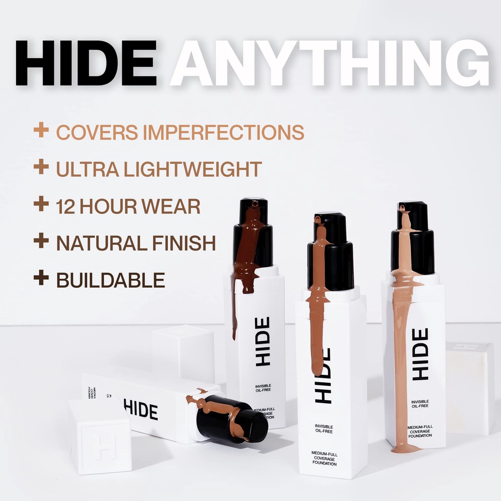 hide kem nền 30$ invisible oil free medium full coverage foundation