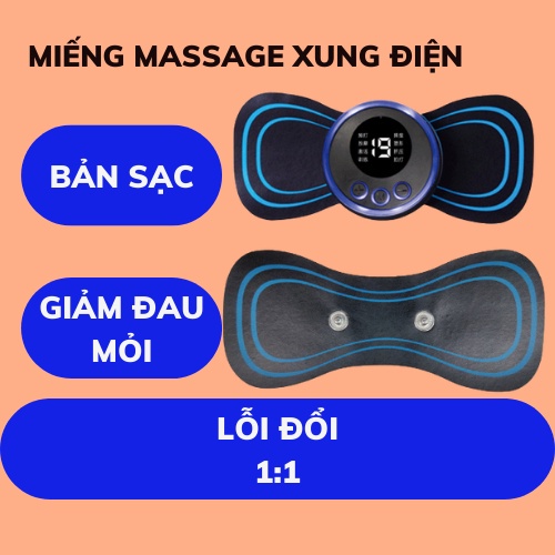 Máy massage xung điện mini công nghệ EMS 6 chế độ giúp chống đau mỏi vai gáy, cứng cơ,hỗ trợ phục hồi sức khỏe