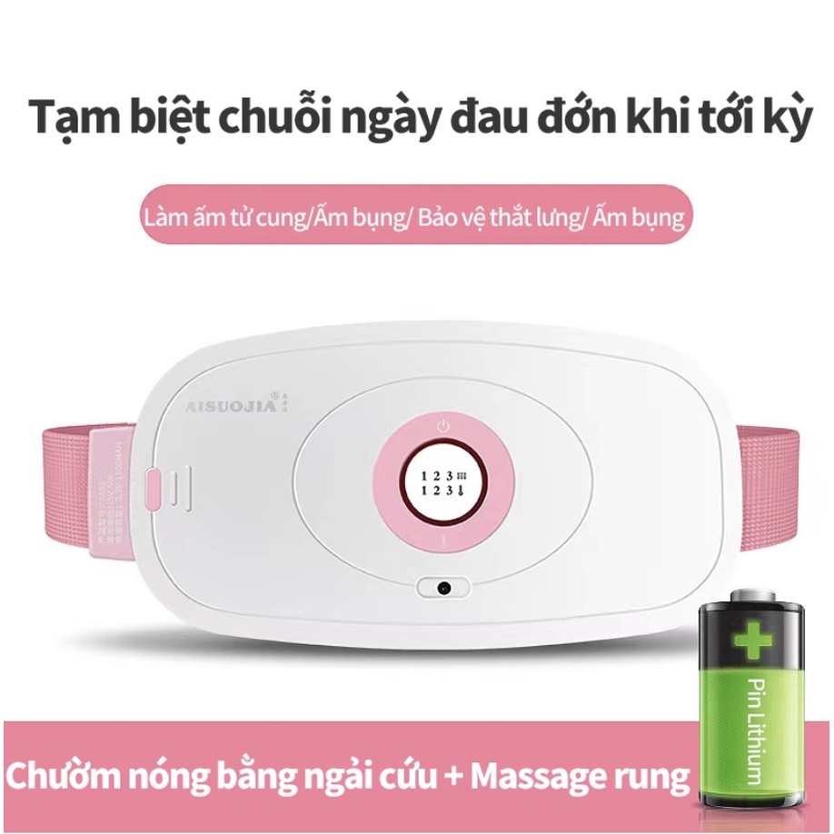 Massage Làm Ấm Bụng Giảm Đau Bụng Đau Lưng Cho Phụ Nữ Đến Kì,Chườm Nóng Giảm Đau Bụng Kinh Đai đeo thắt lưng
