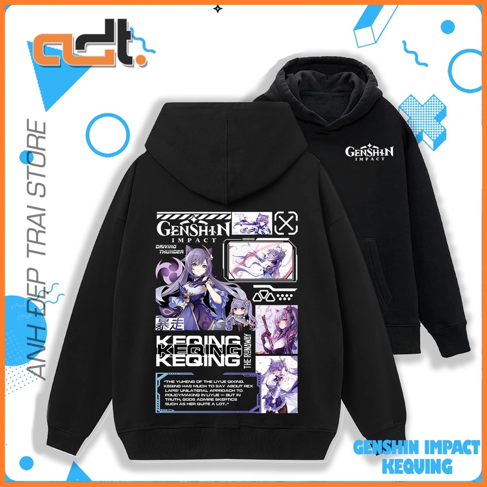 💥HOT💥 Áo Hoodie In Hình Genshin Impact: Kequing  Thời Trang Đường Phố Cho Nam Và Nữ
