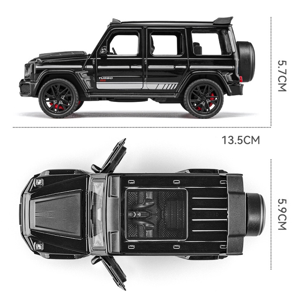 Mô hình xe Mercedes G-Class Brabus G800 tỉ lệ 1:36 khung Hợp kim có đèn và âm thanh