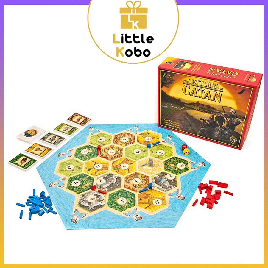 [Cao Cấp] Bộ Board Game Catan Trò Chơi The Settlers Of Catan Trò Chơi Chiến Thuật Khai Hoang Vùng Đất Đồ Chơi Trí Tuệ