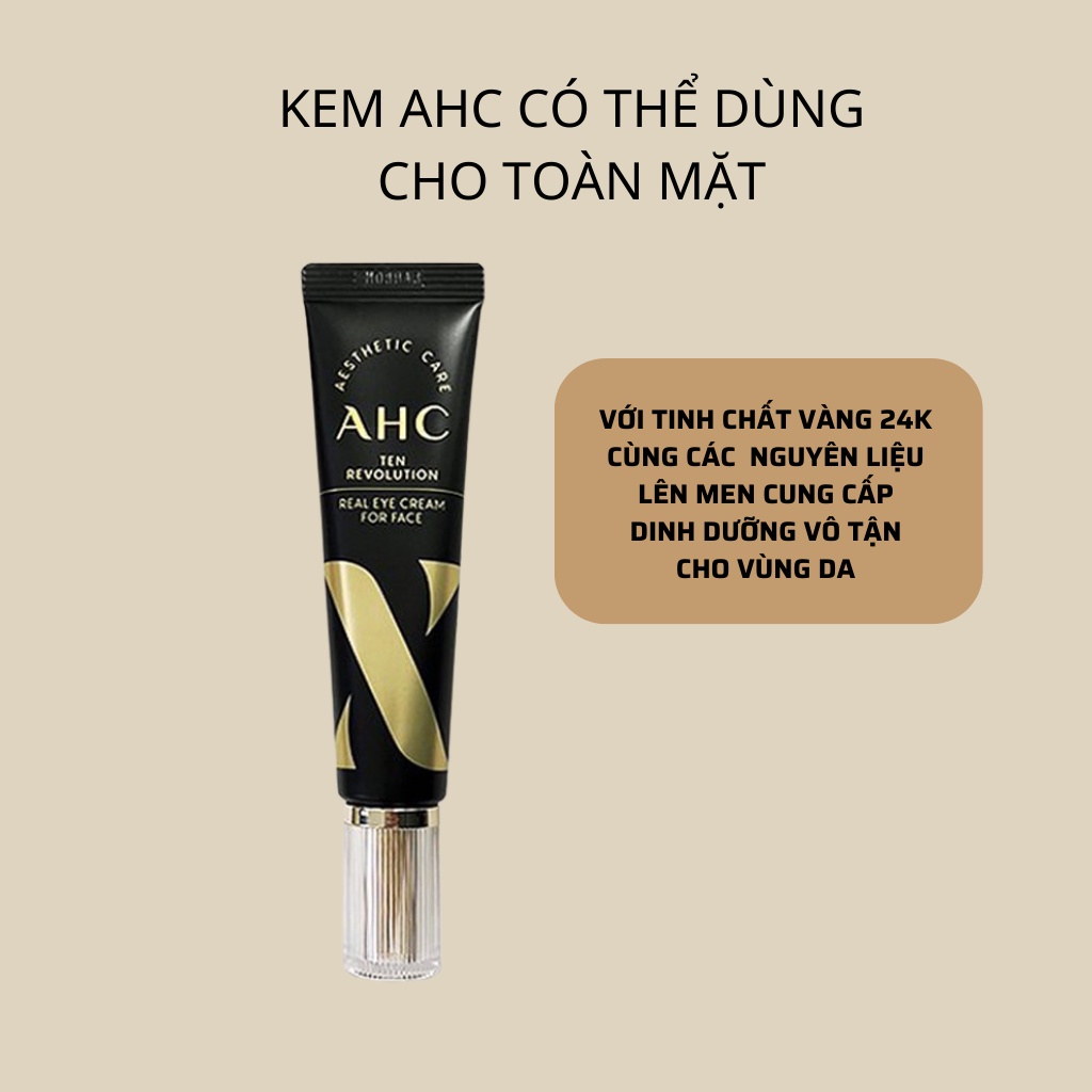 Kem mắt AHC Asthetic Care Real Eye Cream For Face giảm thâm quầng 12ml - 30ml