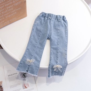 Quần jean cotton co giãn ống loe thời trang Hàn Quốc