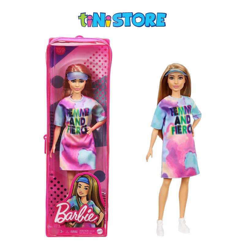 Đồ chơi búp bê Barbie thời trang cầu vồng TiNiTOY FBR37966C-4