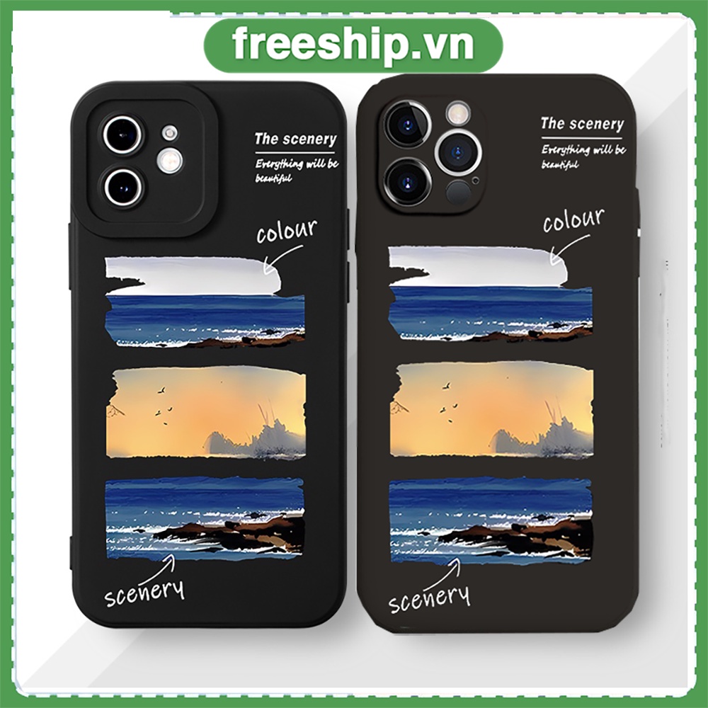 Ốp lưng iphone đen viền vuông ngầu vintage độc lạ thời trang Bảo Vệ Toàn Diện iPhone 14 13 12 11 ProMax X XR 8 7 Plus