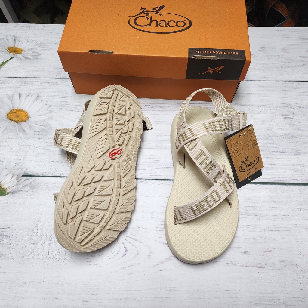 Dép Sandal Nam Chaco Đế Thơm Cao Cấp Hương Quế, Khử Mùi Mồ Hôi, Dép Chaco Mã Trắng Chữ TG17