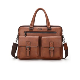 Cặp văn phòng - cặp công sở cao cấp - để giấy tờ tài liệu vừa laptop 14 inc JEEP V09