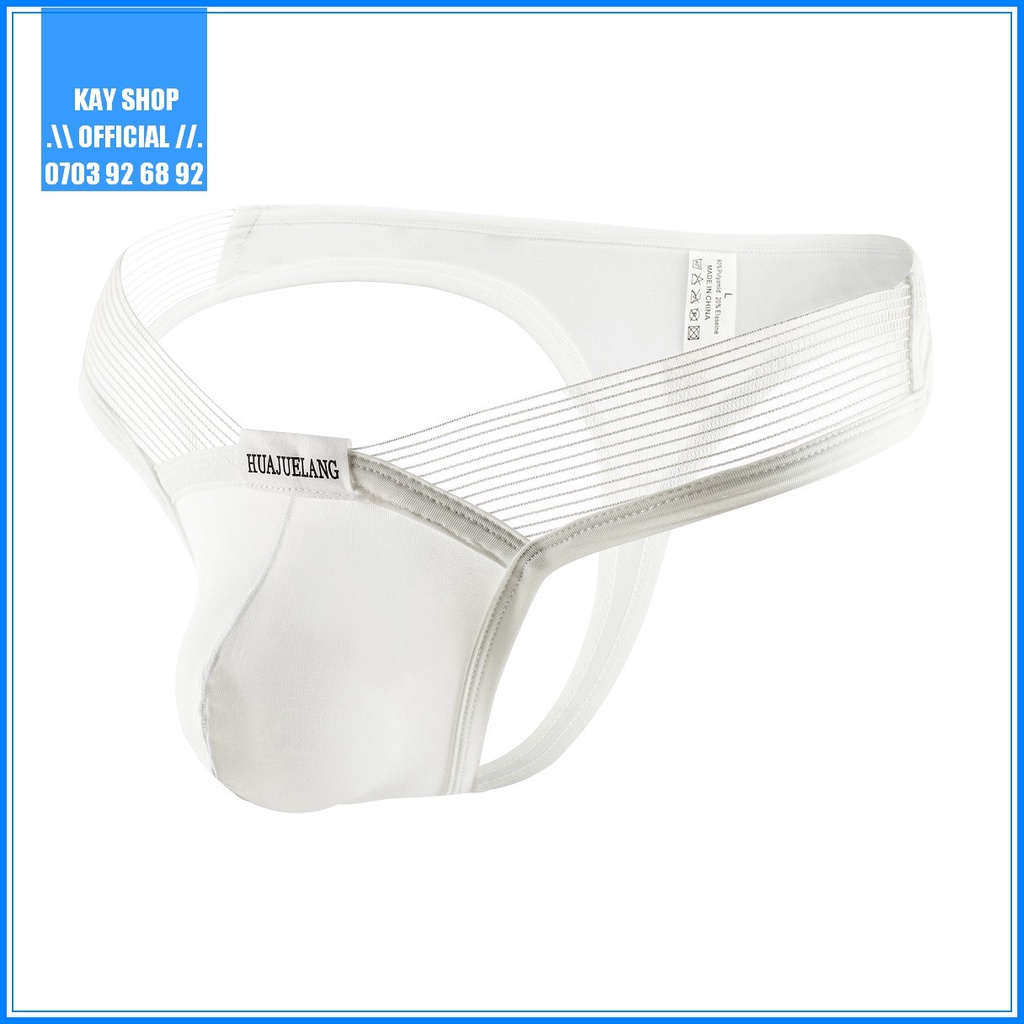 Quần lót lọt khe sexy thun lạnh HUALUAJANG lưới bên hông - Quần sịp nam khoe mông căng tròn đẹp gợi cảm