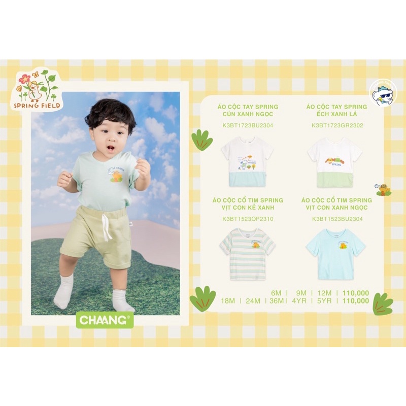 Chaang áo phông cotton cộc tay cho bé trai SS23