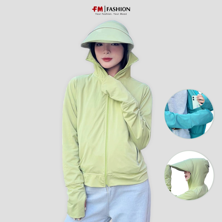 Áo chống nắng chống nóng FMSTYLE 2 lớp mũ to chất thun siêu mát mỏng nhẹ thời trang mùa hè 23020096 | BigBuy360 - bigbuy360.vn