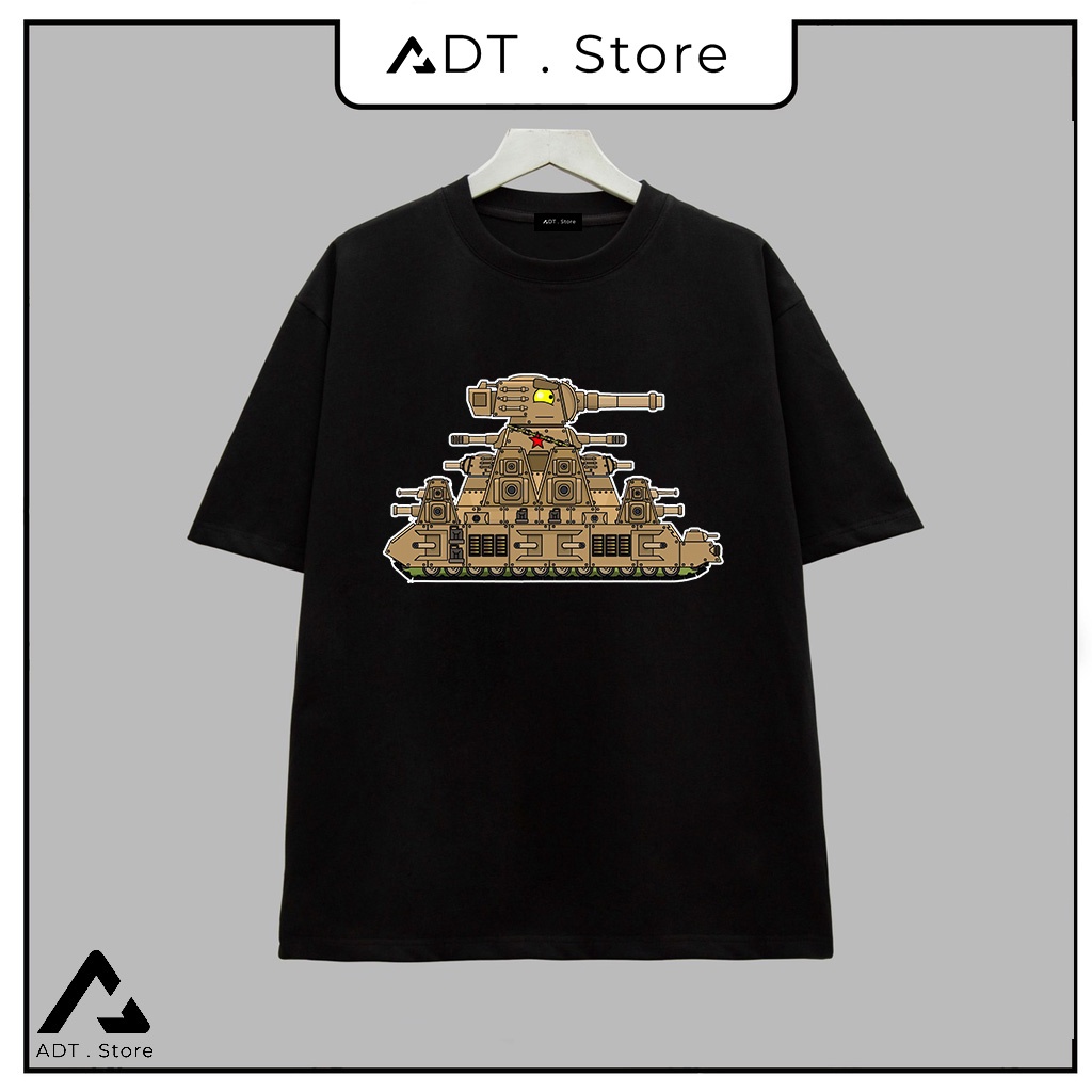 Bst Áo thun xe tăng đại chiến màu đen Có size Trẻ em - Chất thun mềm mịn tại ADT Official Store