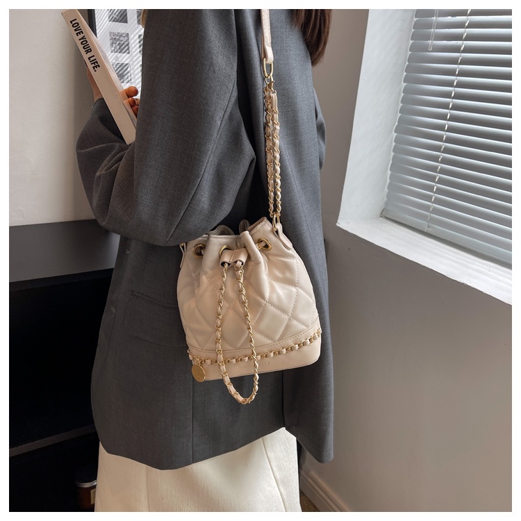 Túi Đeo Chéo Dây Rút MINGA Họa Tiết Kim Cương Caro da PU Cao Cấp Dành Cho Nữ Thiết Kế Sang Chảnh 6512 B-22