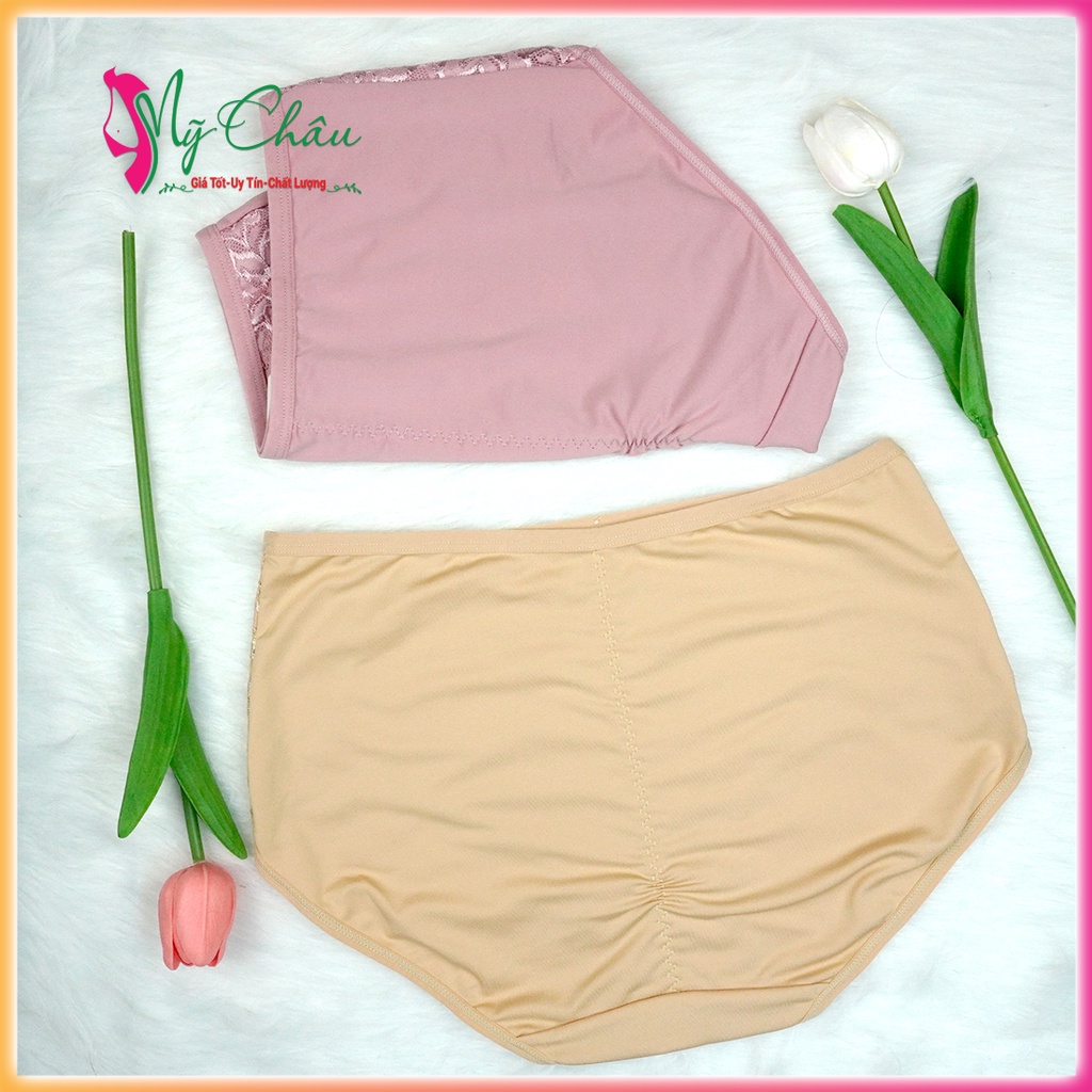 Quần Lót Bigsize Nữ Thái Lan Thun Lạnh Phối Ren Bên Hông Cạp Cao Siêu Bền Sisterhood 729, Mỹ Châu Shop