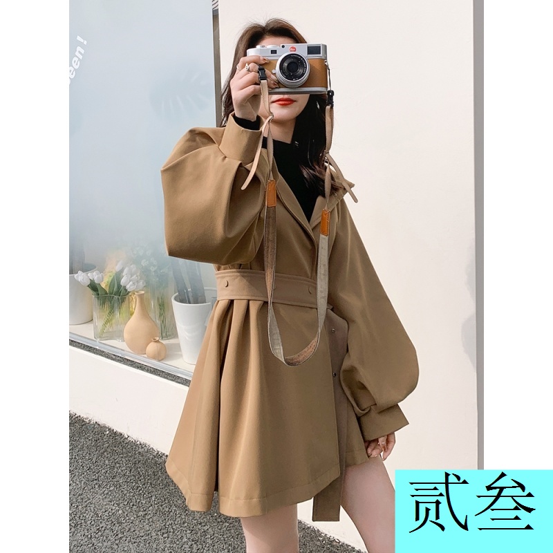 Áo Khoác Kaki Có Mũ Trùm Dáng Ngắn Rộng Thời Trang Mùa Thu Hàng Mới 2023 Dành Cho Bạn Nữ