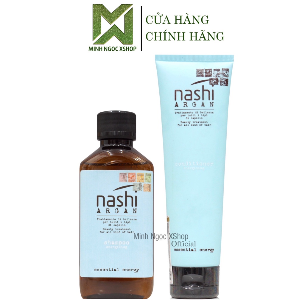 Dầu gội xả chống rụng tóc Nashi Argan Essential Energy 200ML + 150ML